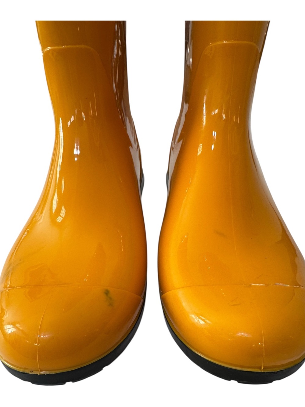 UGG Sienna Rain Boots Yellow Gloss Waterproof Rubber Calf Sz 9 - Picture 6 of 12